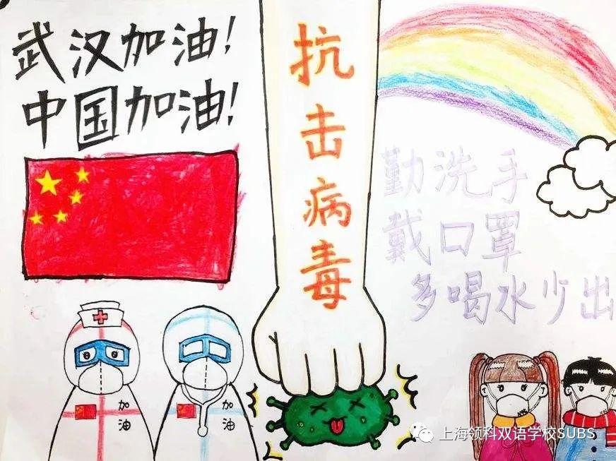 云画展｜领科双语学生以笔为援 以艺抗疫图片_7