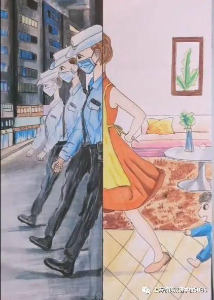 云画展｜领科双语学生以笔为援 以艺抗疫图片_16777215