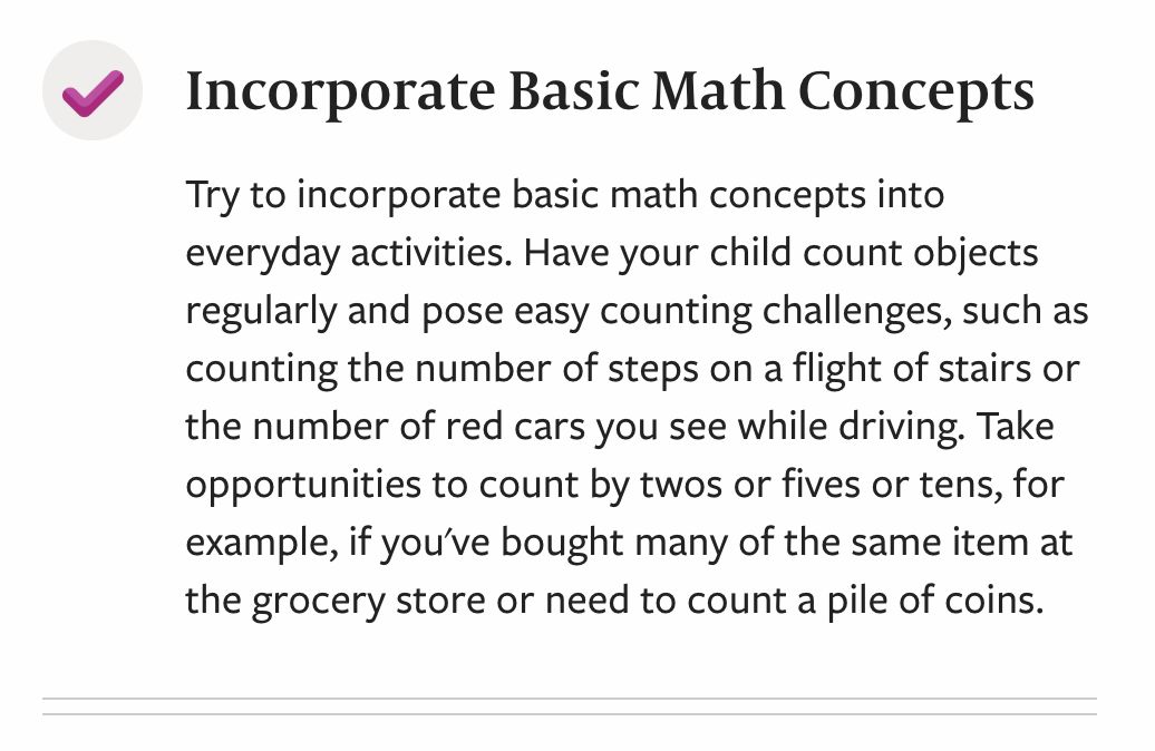 Partnering With Parents 探究学习方法 | Math Skills 日常生活中提升数学小诀窍（幼儿园篇）图片_16383
