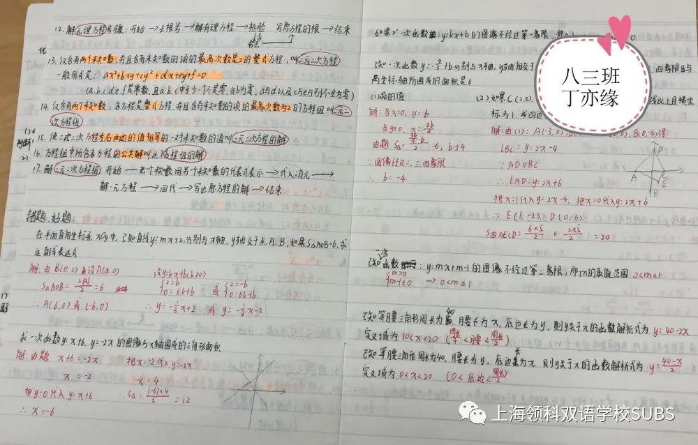 你的优秀有“记”可寻——领科双语学子课堂笔记大赏图片_2147483647