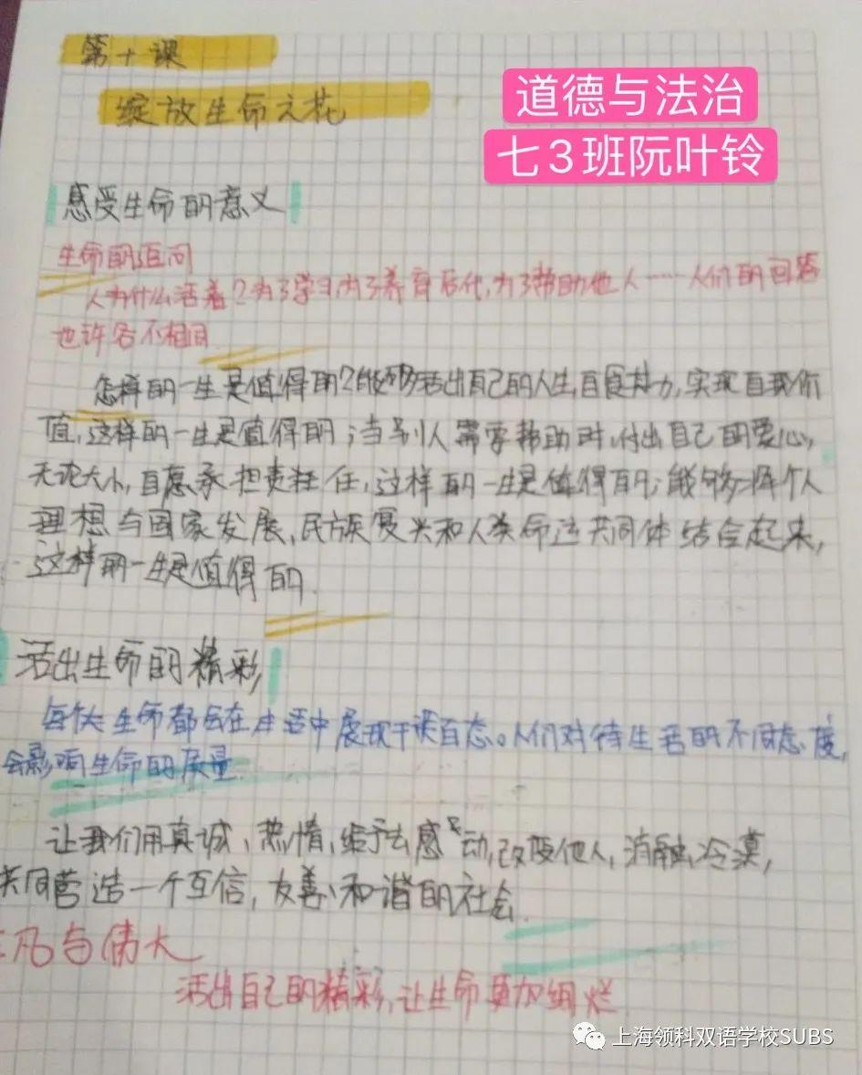 你的优秀有“记”可寻——领科双语学子课堂笔记大赏图片_4398046511103