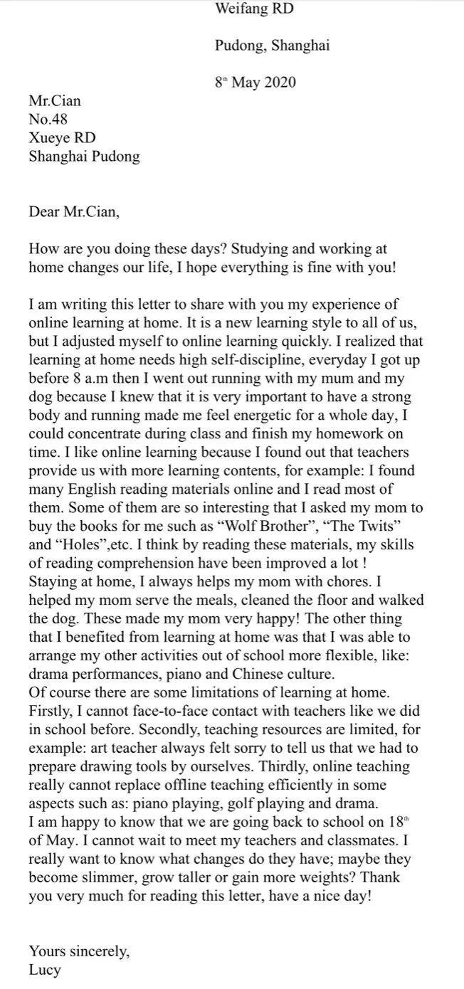 以笔为桨，在学海中遨游 I.S.P.  Letter Writing  Competition图片_8589934591