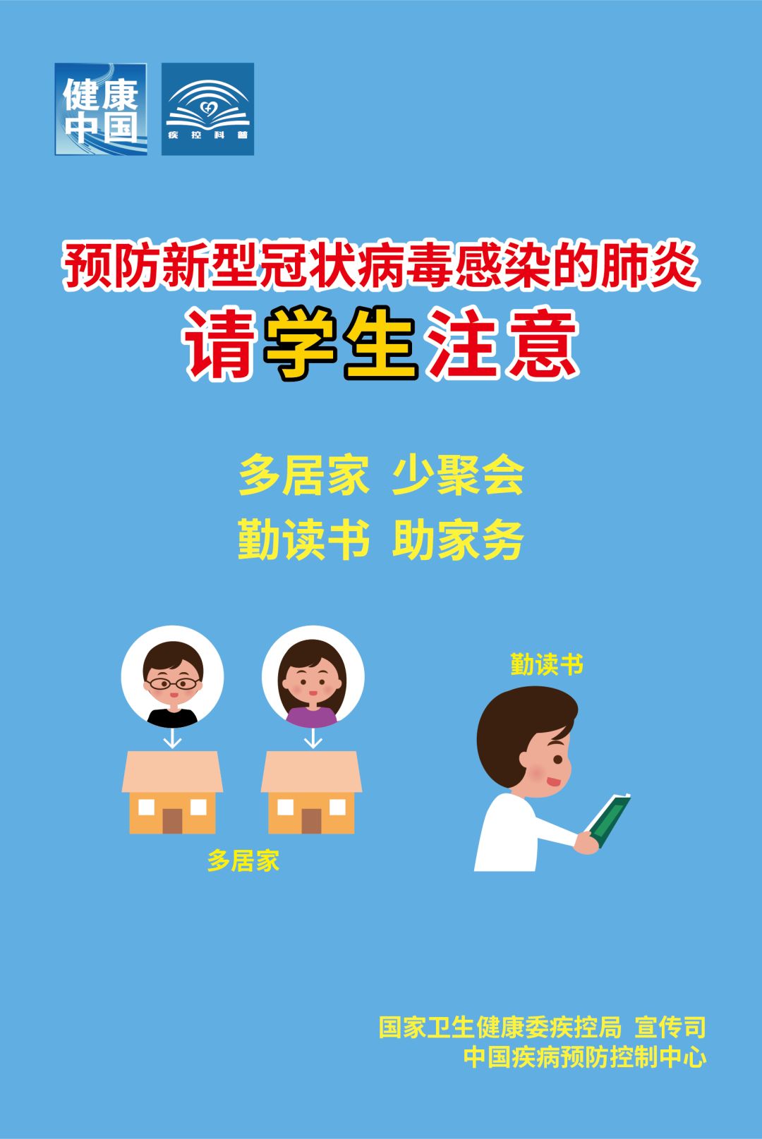预防新型冠状病毒感染的肺炎系列海报来了，看看学生、家长注意啥图片_7