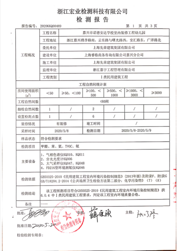 校园施工快报 | 空气质量检测合格 NAS Jiaxing Passed Air Quality Test图片_255 校园施工快报 | 空气质量检测合格 NAS Jiaxing Passed Air Quality Test图片_255