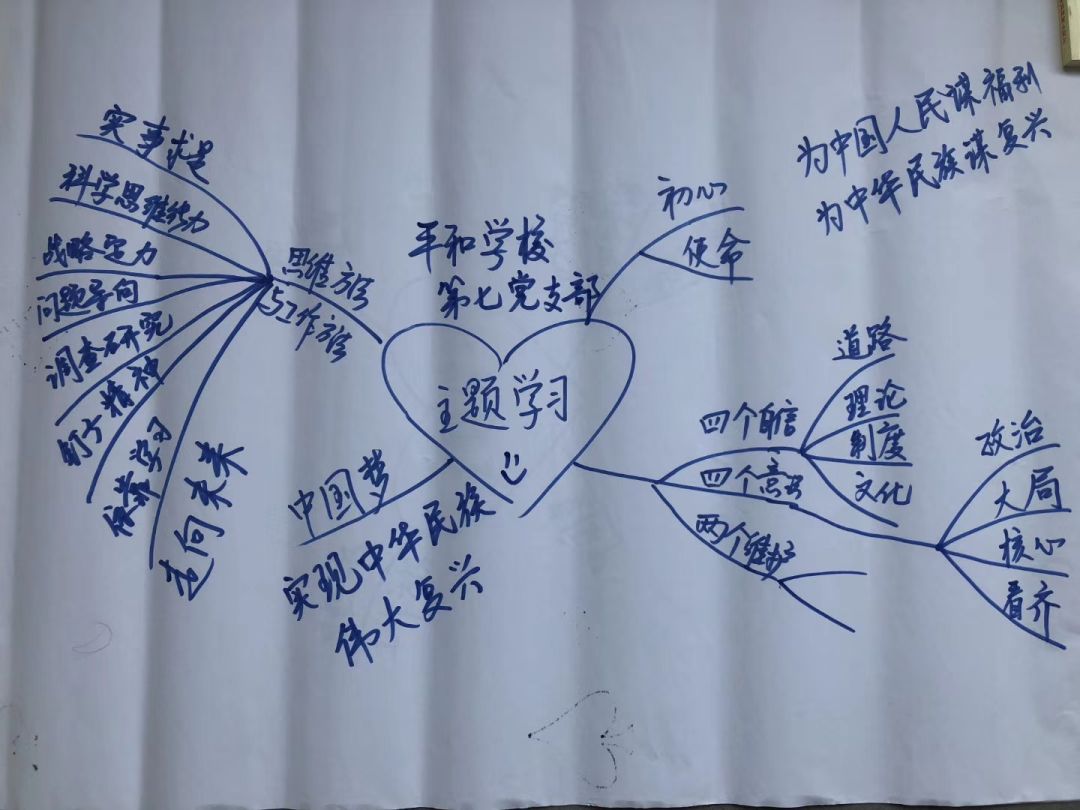 平和党建|平和学校第七党支部 当思维导图遇上主题学习图片_16383 平和党建|平和学校第七党支部 当思维导图遇上主题学习图片_16383