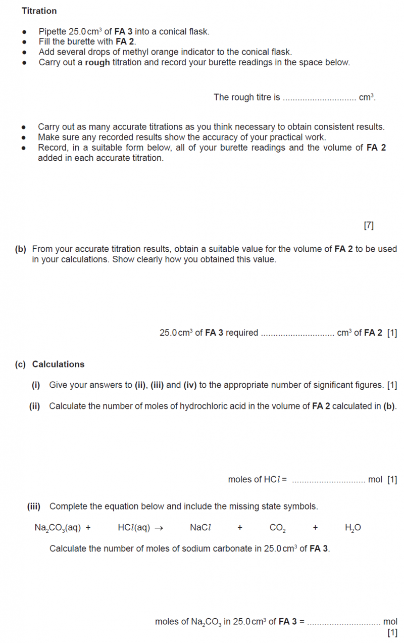 IGCSE化学titration实验题知识讲解  这可是化学中出现频率最高的实验之一哦！内容图片_4
