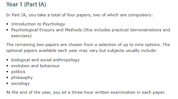 全欧洲的剑桥大学心理与行为科学本科专业申请条件可不低哦　除了３Ａ还有笔试哦！内容图片_2