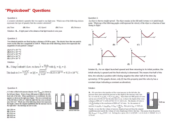 PhysicsBowl物理碗竞赛难度究竟有多大？看完这几道答题简直要怀疑人生了内容图片_3