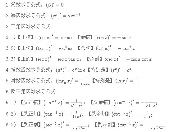 考试必备的AP微积分公式集合 这些求导公式帮你高效拿理想分内容图片_2