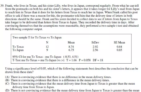 AP统计学简答题真题讲解 来看看题目长的free response都是怎么回答的吧内容图片_2 AP统计学简答题真题讲解 来看看题目长的free response都是怎么回答的吧内容图片_2