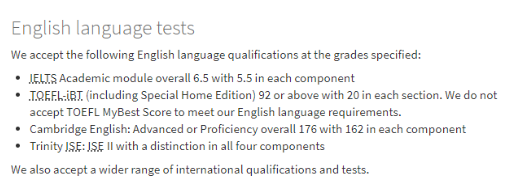 申请​英国本科语言成绩要达到多少分  PTE多邻国的成绩要求都在这里了内容图片_6