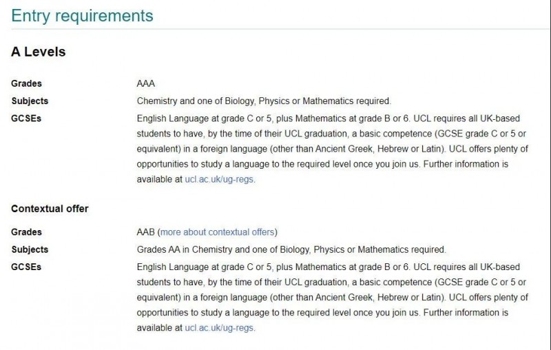 英国G5大学化学专业申请条件汇总 分数够才能拿下中国学员申请大热门内容图片_4