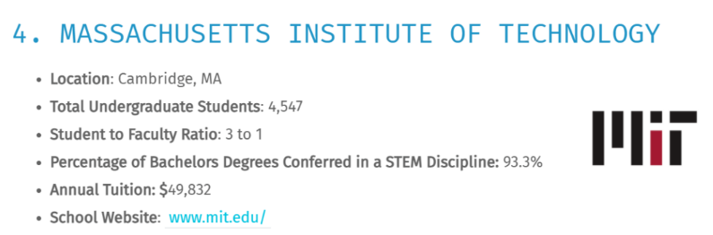 STEM专业大学排名MIT屈居第2！击败理工神校的大学竟然是...内容图片_4