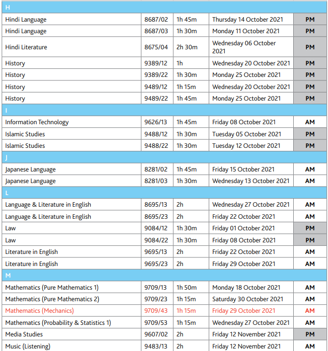 CAIE家2021-2022ALEVEL考试时间出炉 点击查看具体科目安排内容图片_4