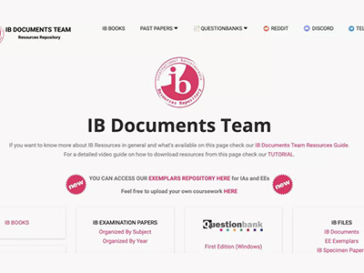 IB学习资料整理 文理科真题网站“供货”啦