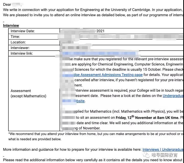 剑桥大学什么时候发面试邀请 2021笔试前已经有通知了内容图片_2
