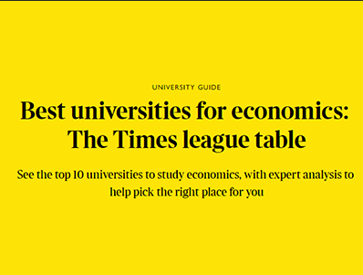 2022英国经济专业排名解读 LSE十年来首次登顶