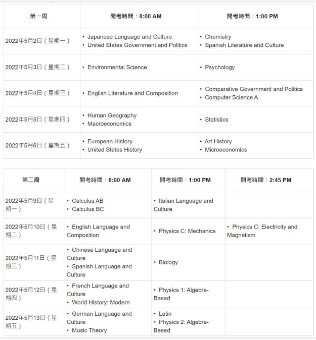 2022年香港考区AP考试时间来了  今年线下考试要格外注意内容图片_1