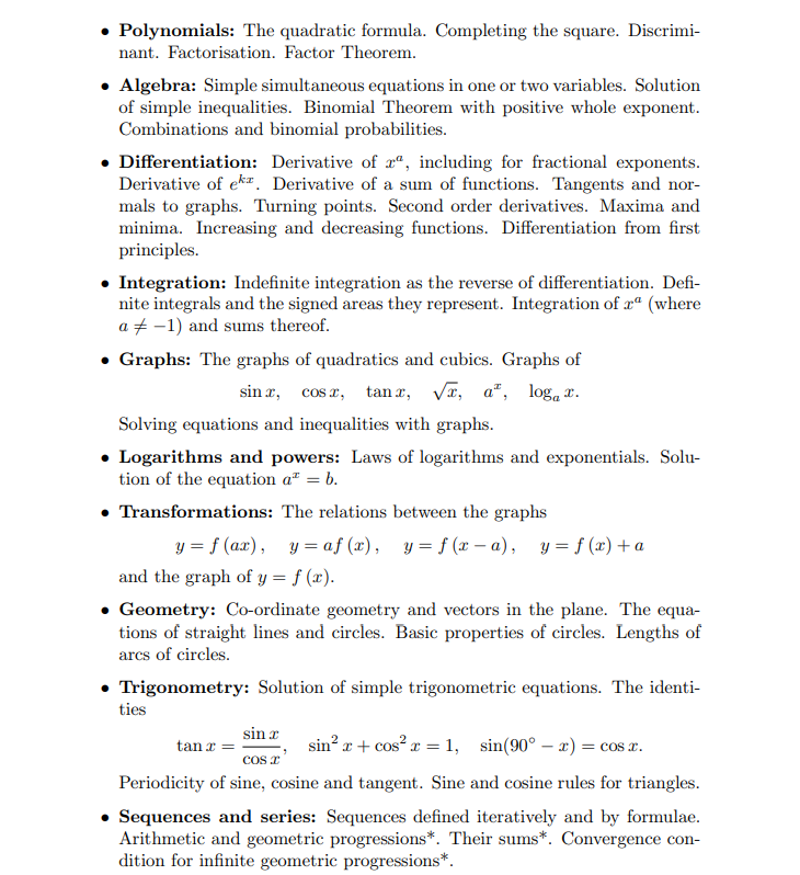 牛津数学专业笔试MAT有多难呢？要多复习Alevel C1与C2课程内容图片_2