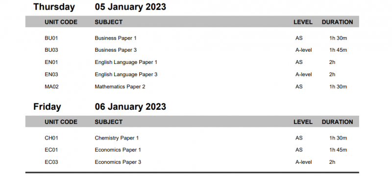 2022-2023牛津AQA考试时间已出  这个秋季只考GCSE内容图片_7