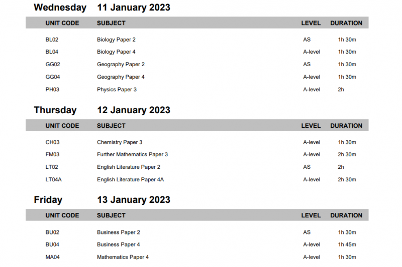 2022-2023牛津AQA考试时间已出  这个秋季只考GCSE内容图片_9