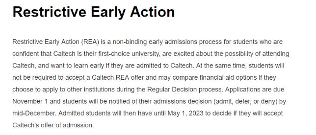 ​加州理工学院招生政策变为REA了 会限制早申请的同学们申请数量内容图片_1