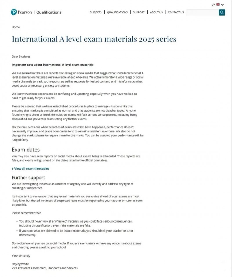 今年alevel夏季大考会延期吗?考试局再发紧急声明!内容图片_3